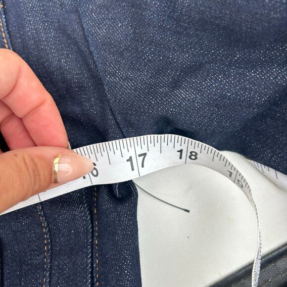 New Marciano By Guess Kylie Denim Jacket Cropped Dark Wash Small 4 Boxy 40 - Picture 14 of 14